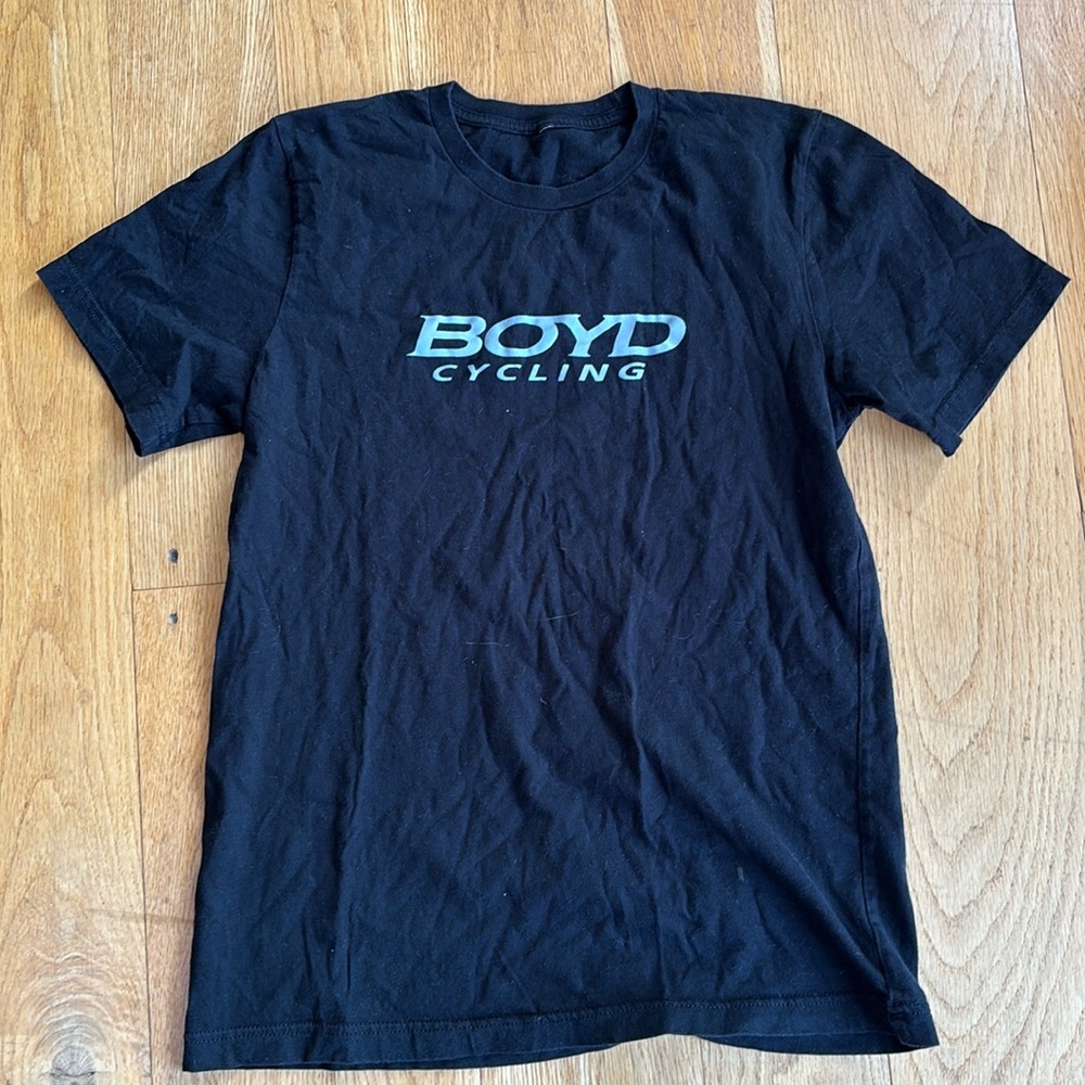 Boyd’s Cycling Tshirt, men’s M, black, short sleeve, M